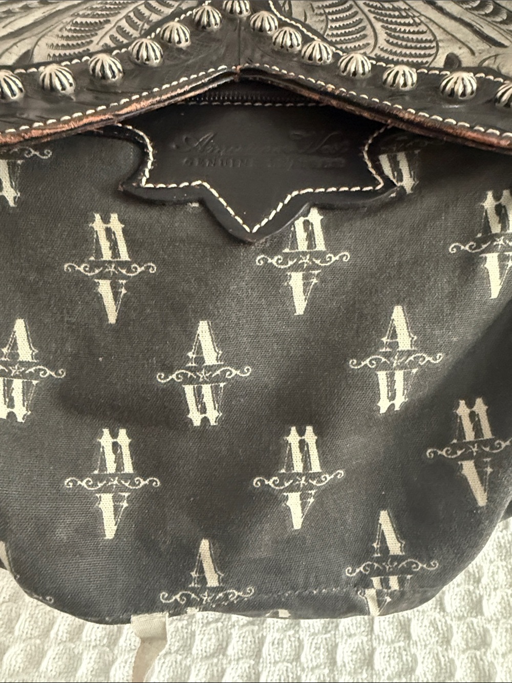 American West Black & Gray Western Bag - Picture 7 of 14